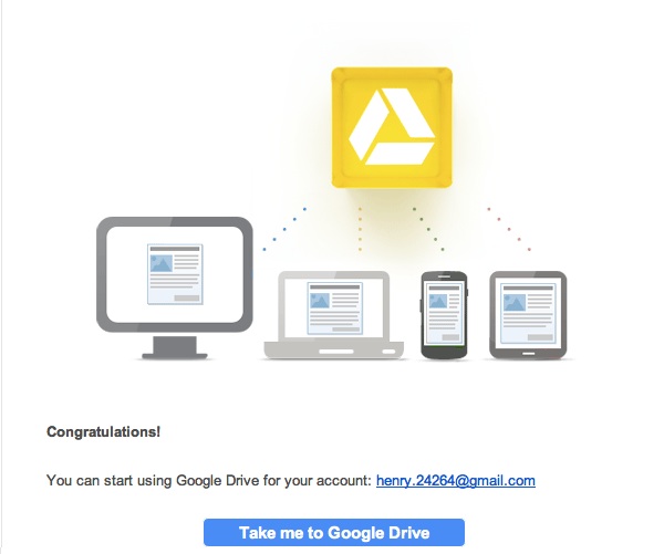 Google Drive 激活帐号