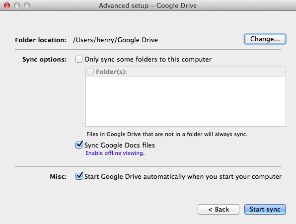 Google Drive 界面