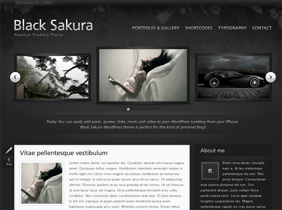 Black Sakura WordPress Theme
