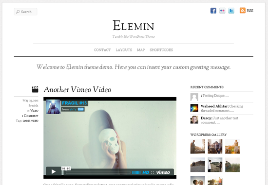 Elemin Tumblr WordPress Theme