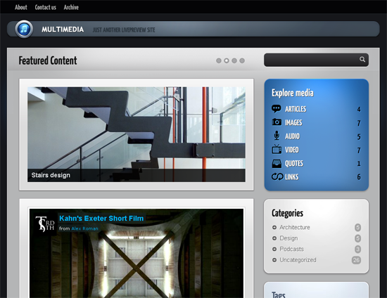 MultimediaWP Tumblog Theme