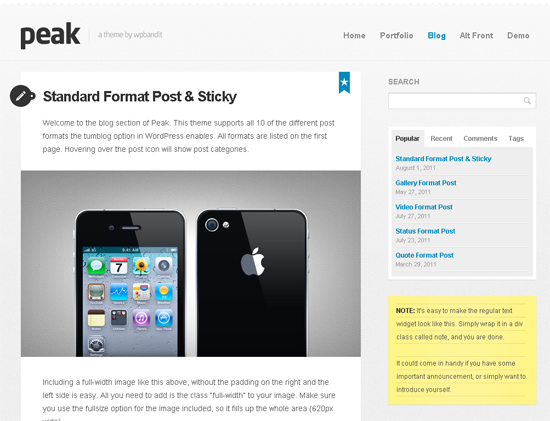 Peak WordPress Theme