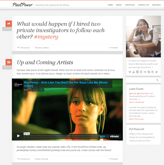 PixelPower WordPress Theme