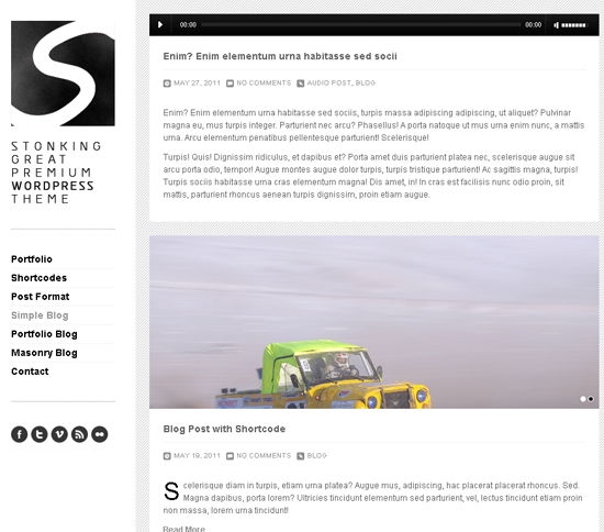 Stonking WordPress Theme