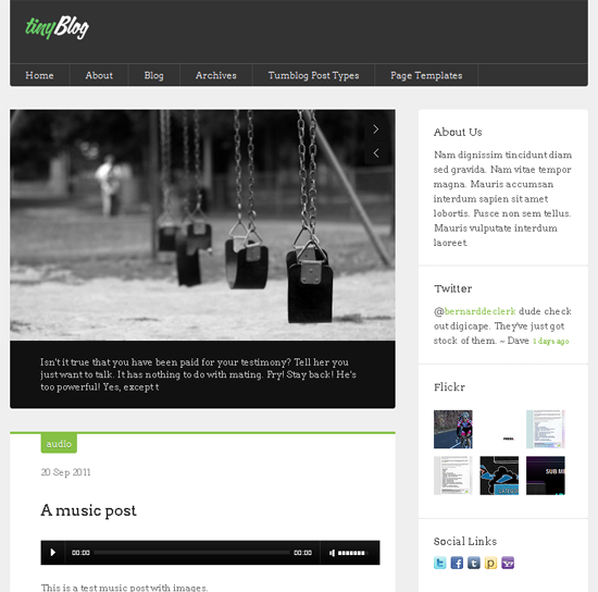 tinyBlog WordPress Theme