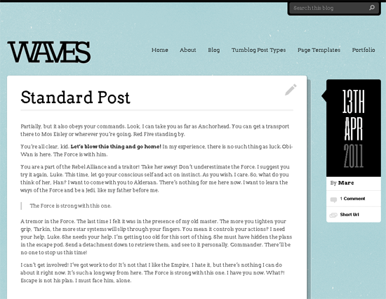 Waves WordPress Theme