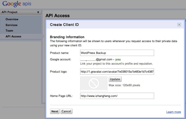利用Google Drive备份WordPress博客
