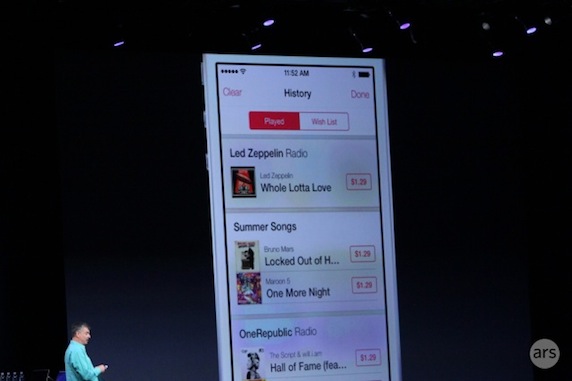 WWDC 2013 iOS 7 iTunes Radio
