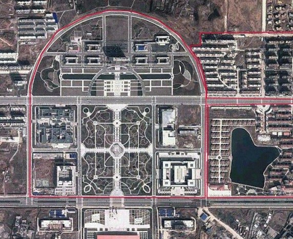 中国“鬼城”卫星图片