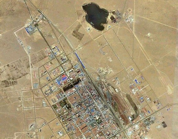 中国“鬼城”卫星图片