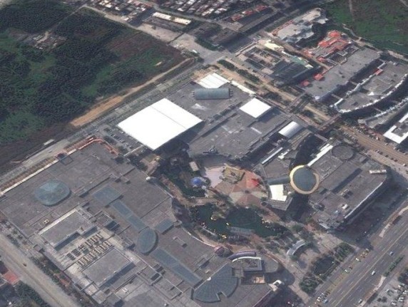 中国“鬼城”卫星图片